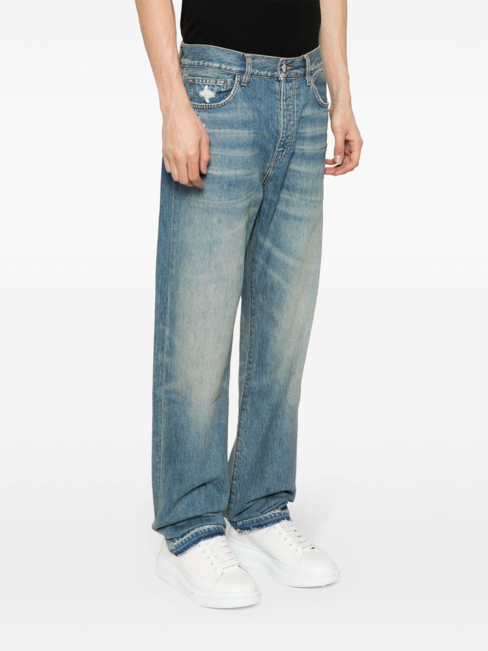 distressed straight-leg jeans Product Image