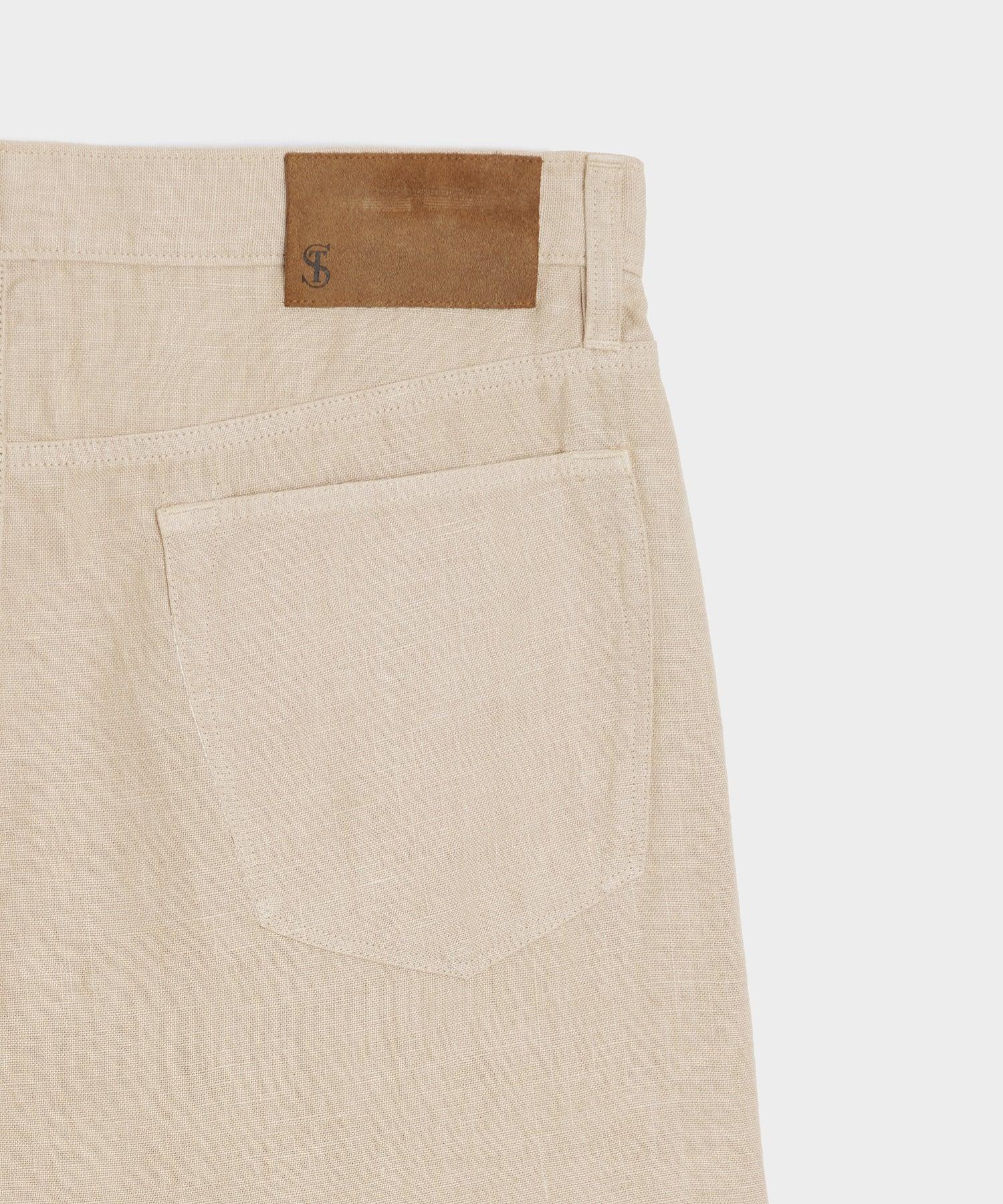 Straight Fit 5-Pocket Linen Pant Male Product Image