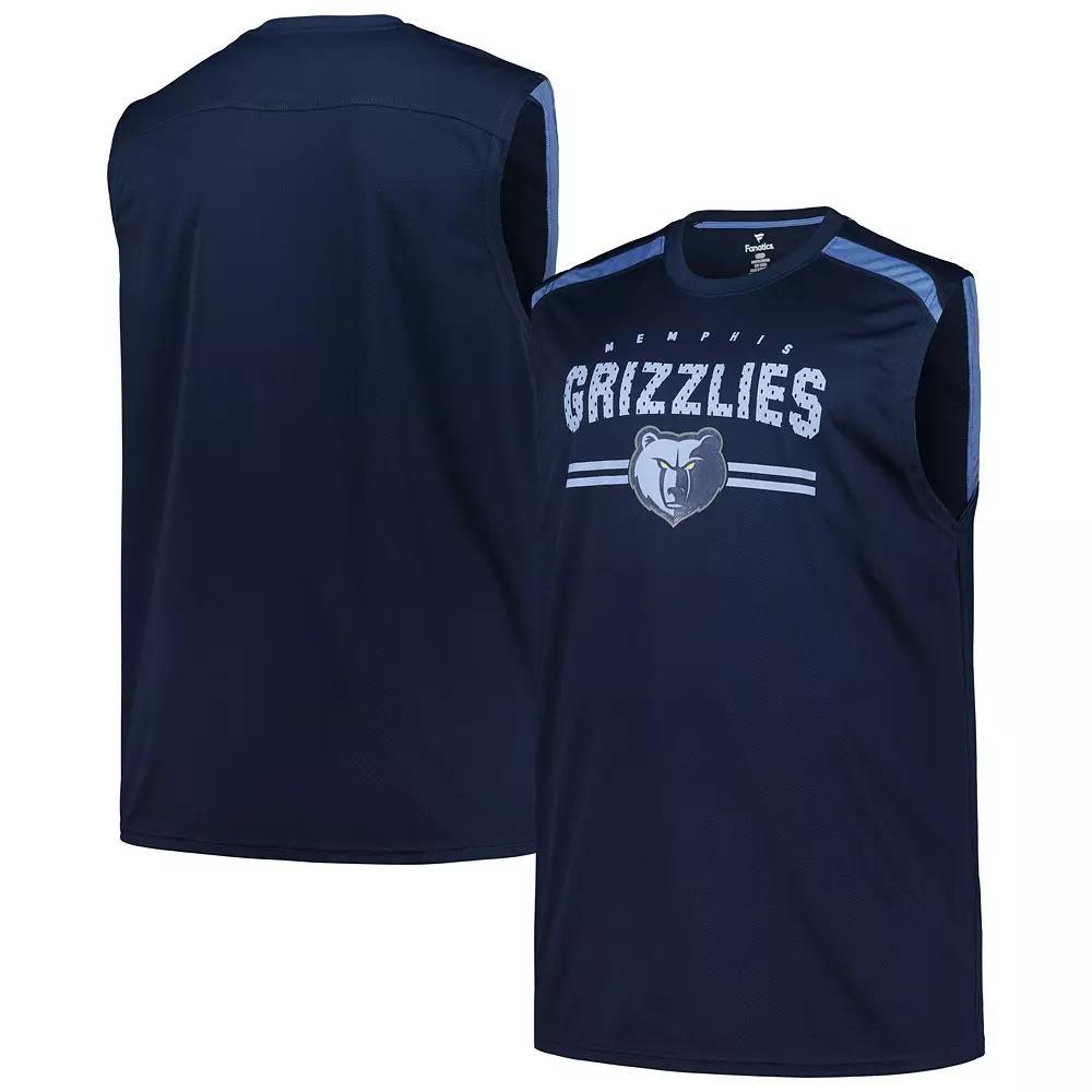 Men's Fanatics Navy Memphis Grizzlies Big & Tall Birdseye Muscle Tank Top, Size: 5XB, Grz Blue Product Image