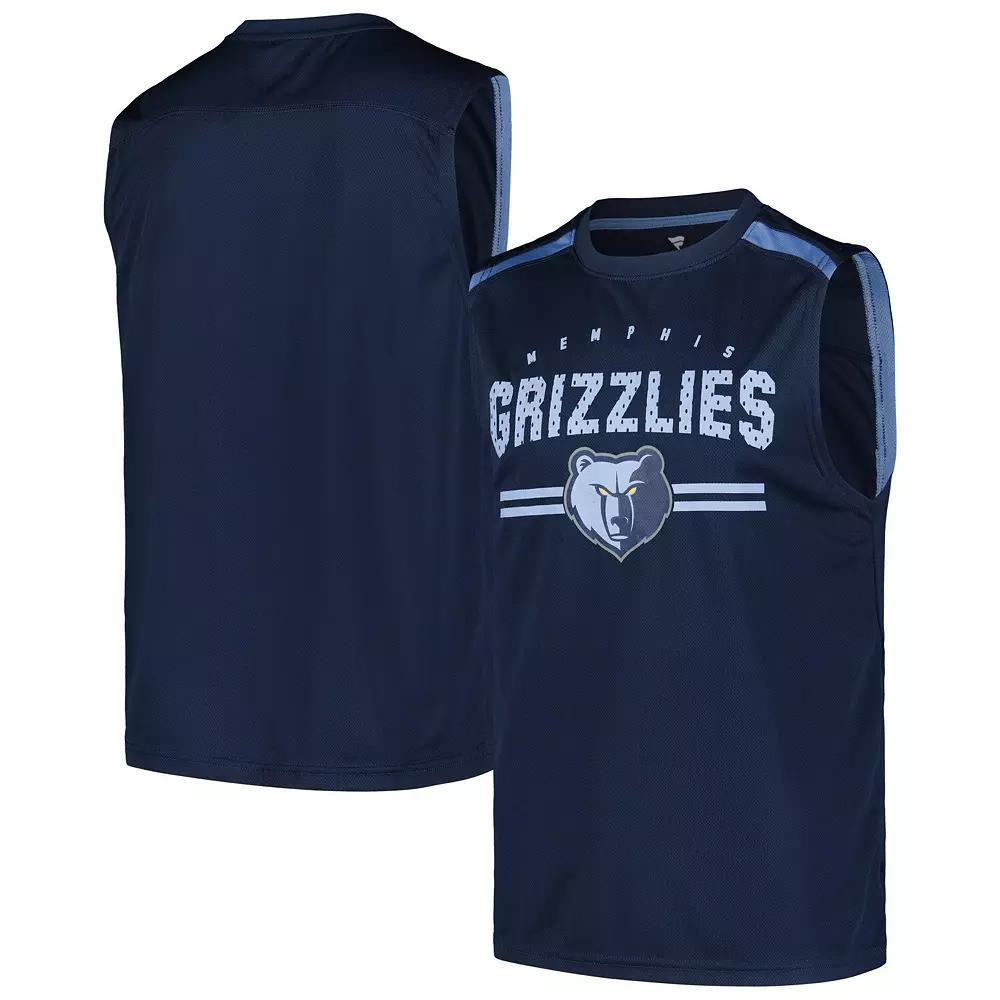 Men's Fanatics Navy Memphis Grizzlies Birdseye Muscle Tank Top, Size: Large, Grz Blue Product Image