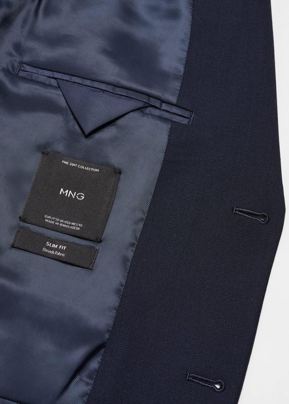 Stretch fabric slim-fit suit blazer - Men | MANGO USA Product Image