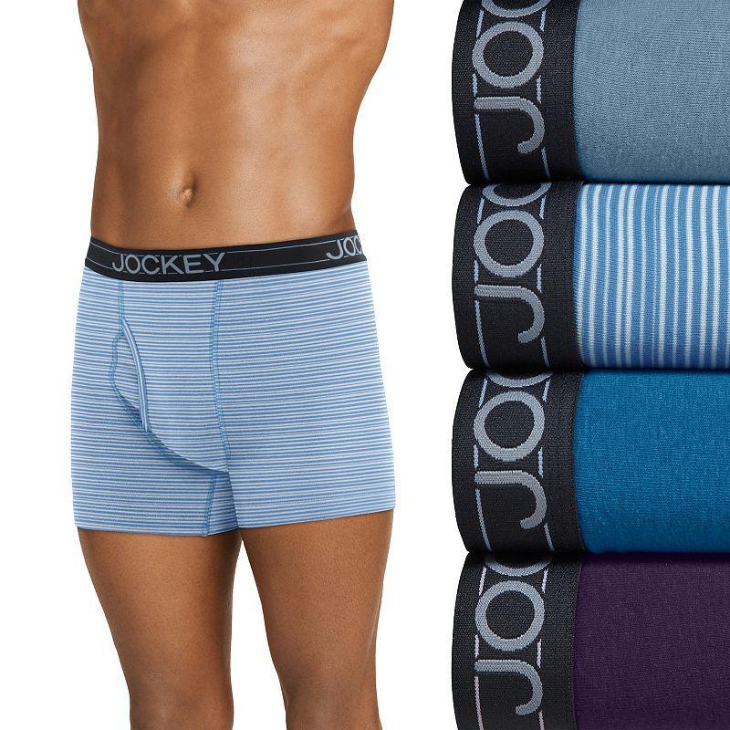 Men's Jockey® 5-Pack Cotton Blend Brief, Size: Large, Blue Red Product Image