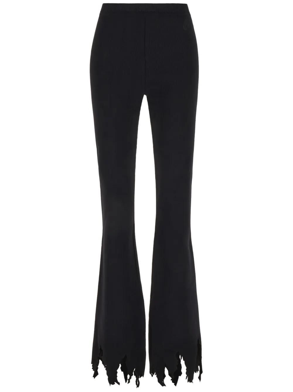 JW ANDERSON J. W.anderson Stretchy High Waist Pants With Laser-cut In 999 Product Image