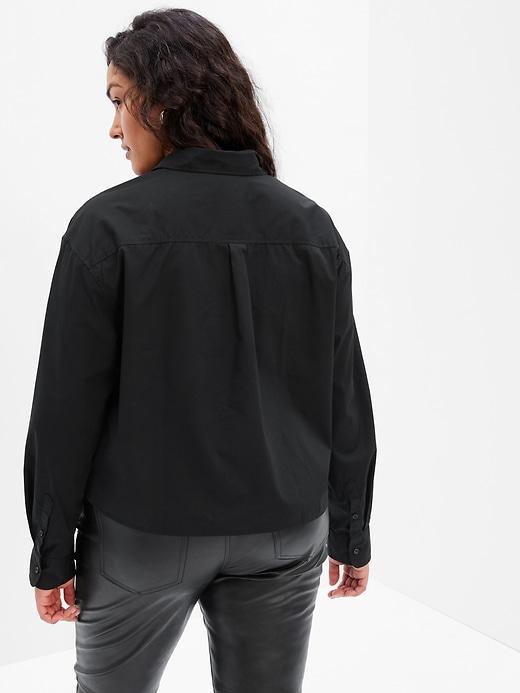 Organic Cotton Poplin Cropped Shirt Product Image