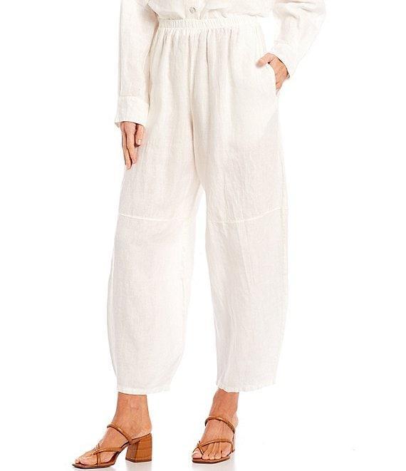 Bryn Walker Olivier Light Linen Ankle Lantern Coordinating Pull-On Pants Product Image
