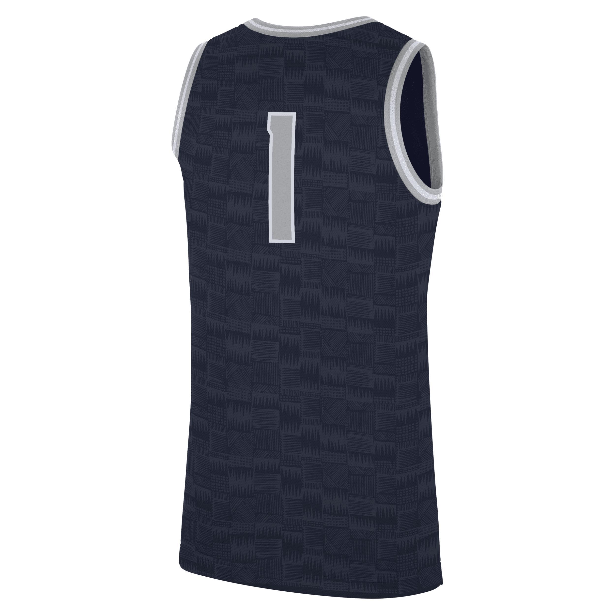 Men's Nike #1 Navy Georgetown Hoyas Replica Jersey, Size: Medium, Grg Blue Product Image