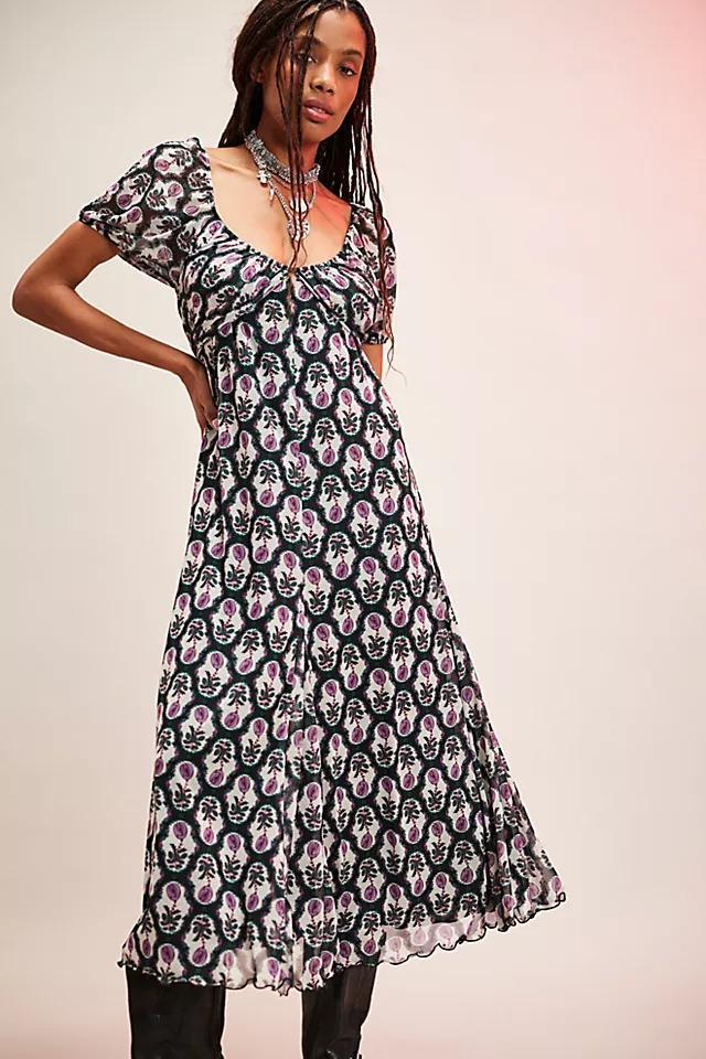 Sleeping Beauty Mesh Bow Midi Dress Product Image