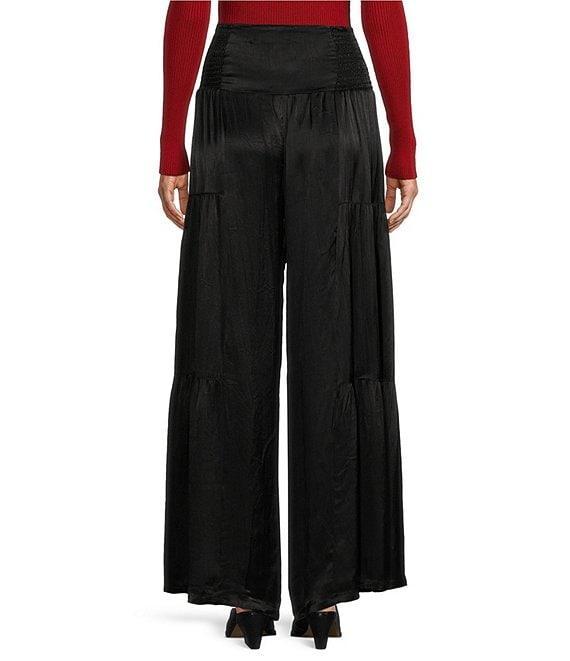 Angie Tie Waist Wide Leg Tier Pants Product Image