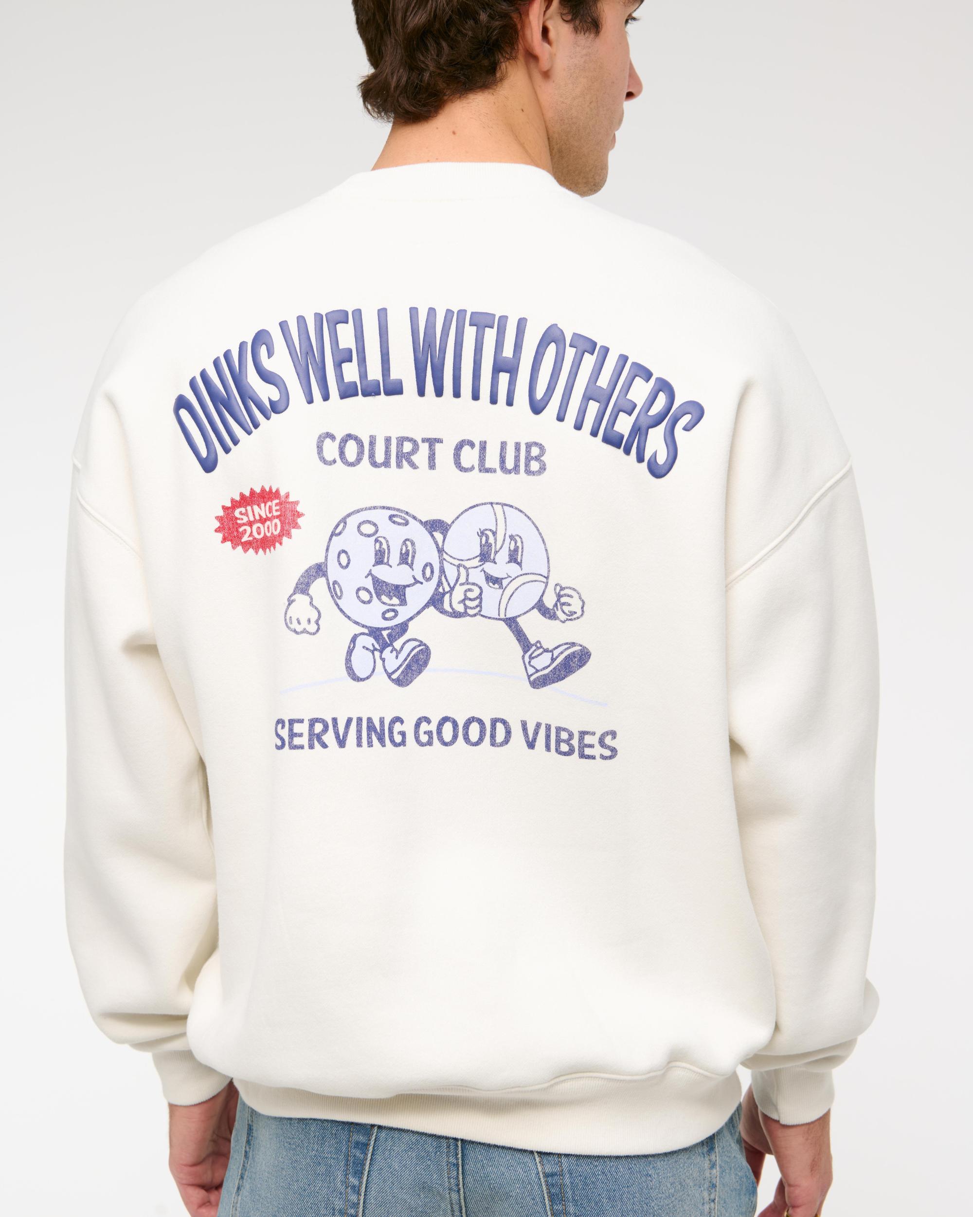 Sporty Graphic Crew Sweatshirt Product Image