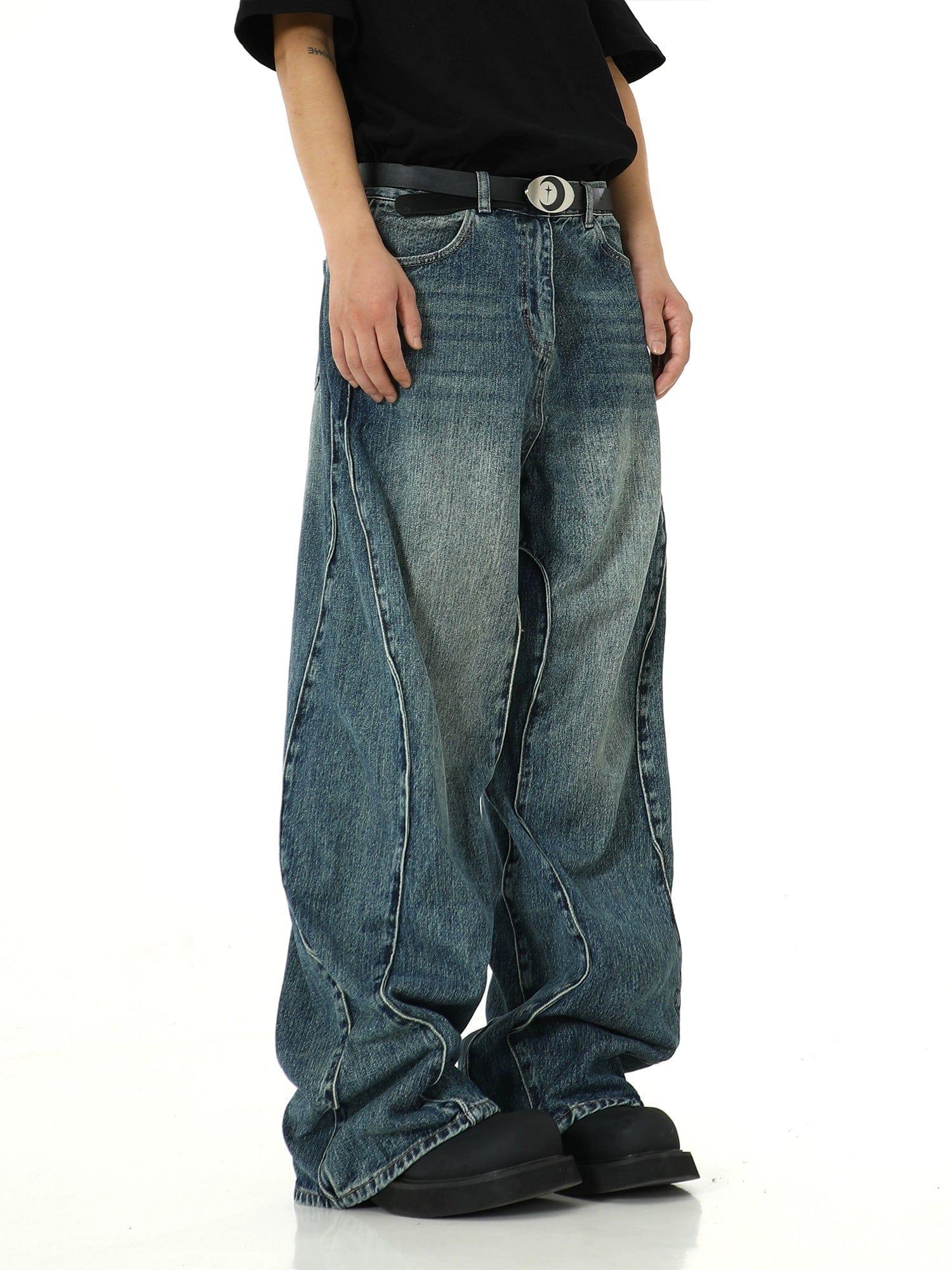 RT No. 10256 RECONSTRUCTED BAGGY DENIM JEANS Product Image