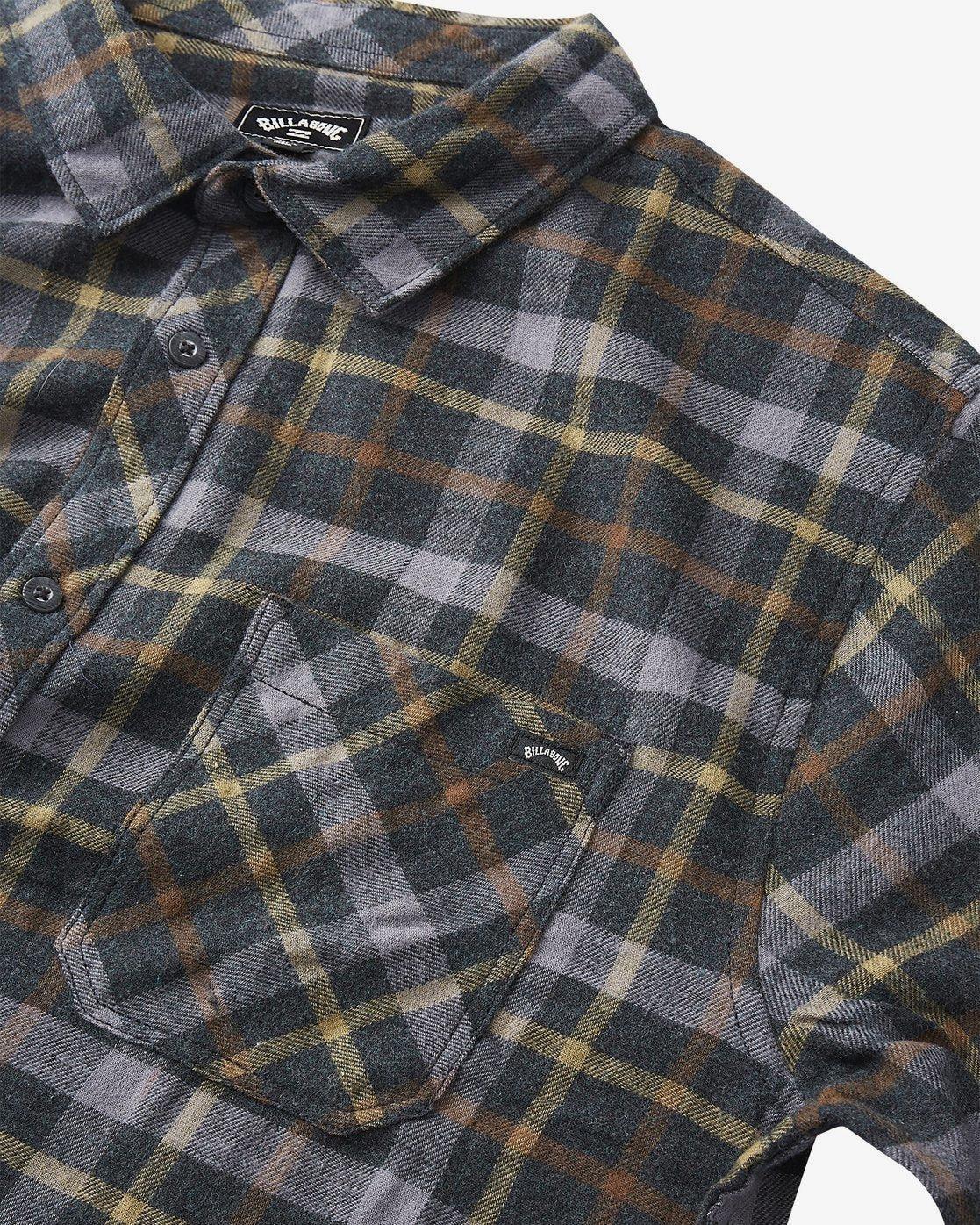 Classic Flannel Long Sleeve Shirt - Black Male Product Image