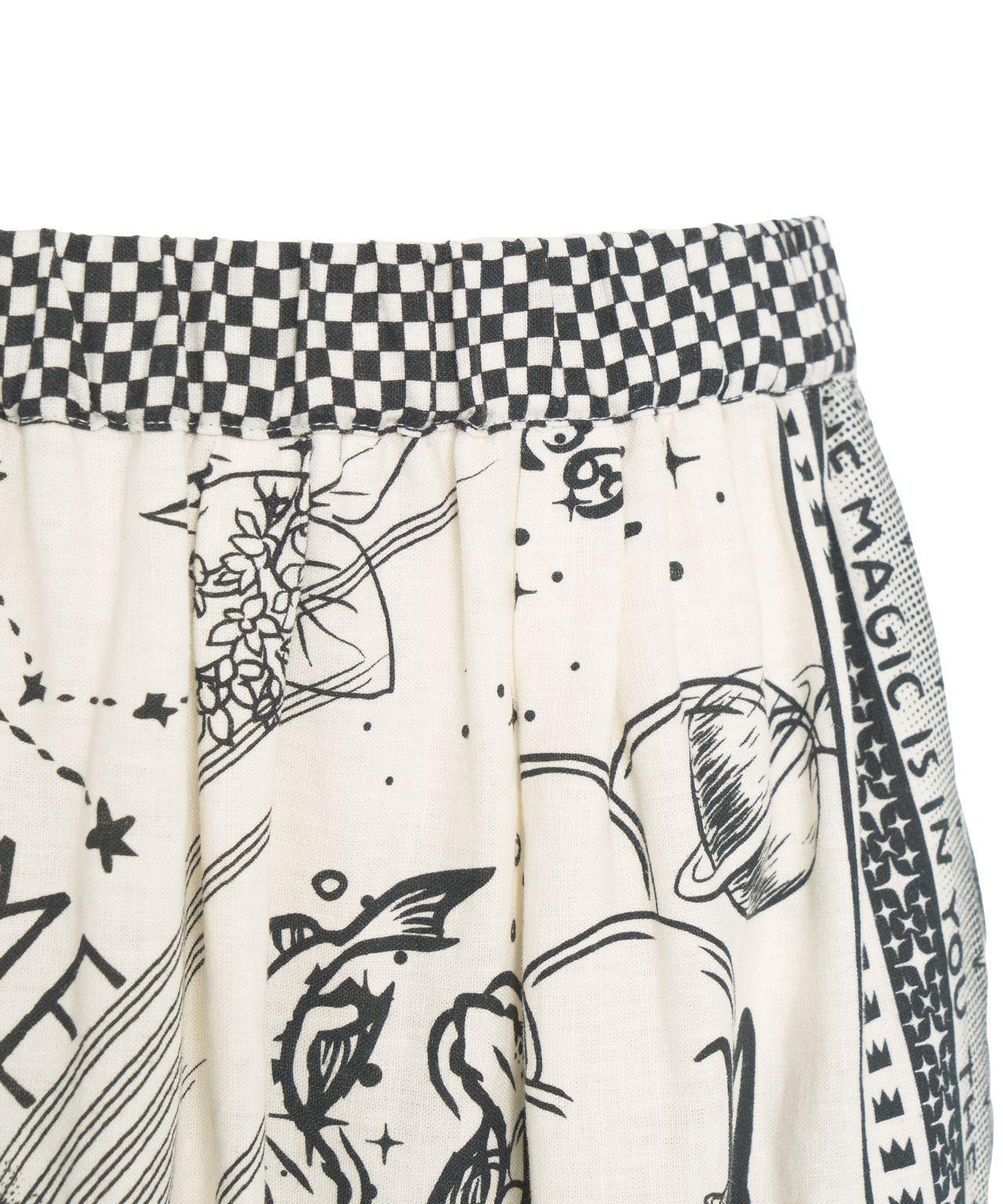 Linen blend skirt with print Product Image