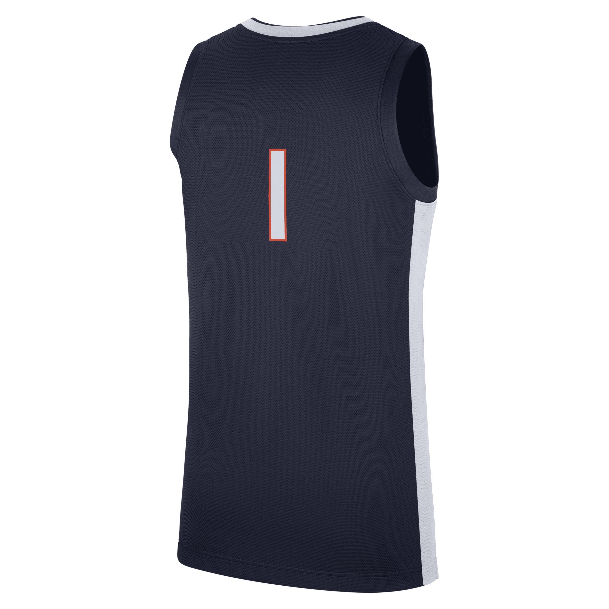 Men's Nike #1 Navy Virginia Cavaliers Replica Basketball Jersey, Size: Large, Blue Product Image