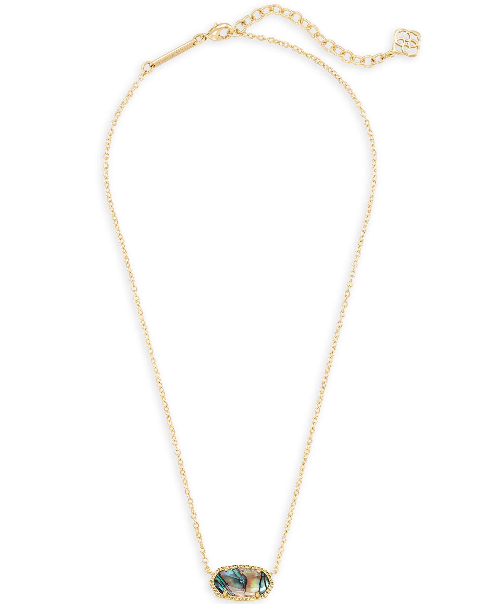Elisa Gold Pendant Necklace in Abalone Shell Product Image