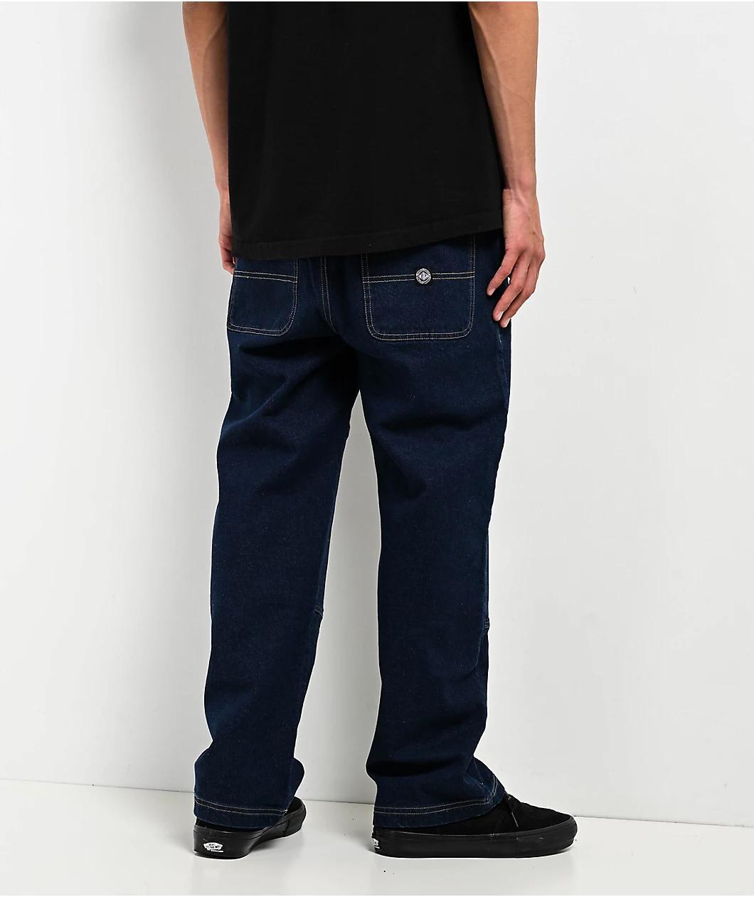 Independent Built To Grind Dark Blue Denim Work Jeans Product Image