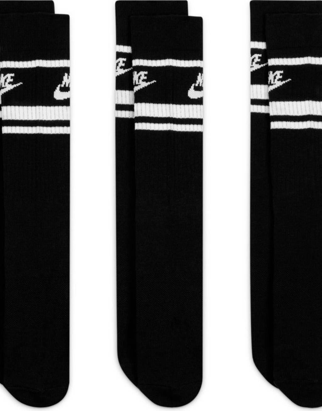 Nike Everyday Essential 3-pack ankle socks in black and white Product Image