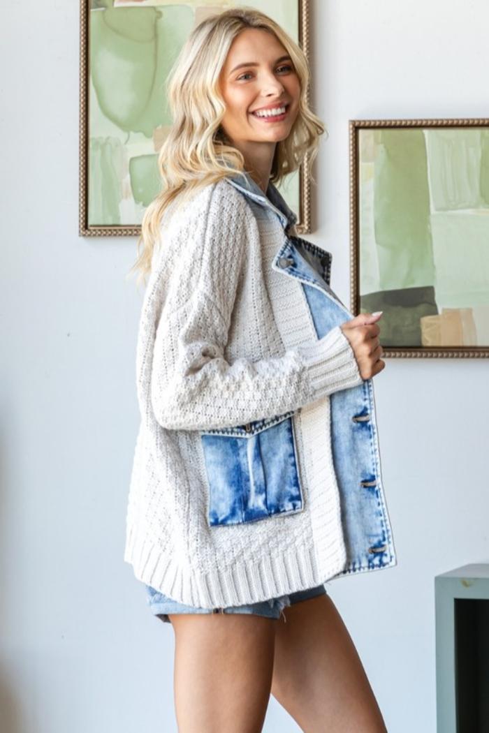 Denim Layered Jacket Product Image