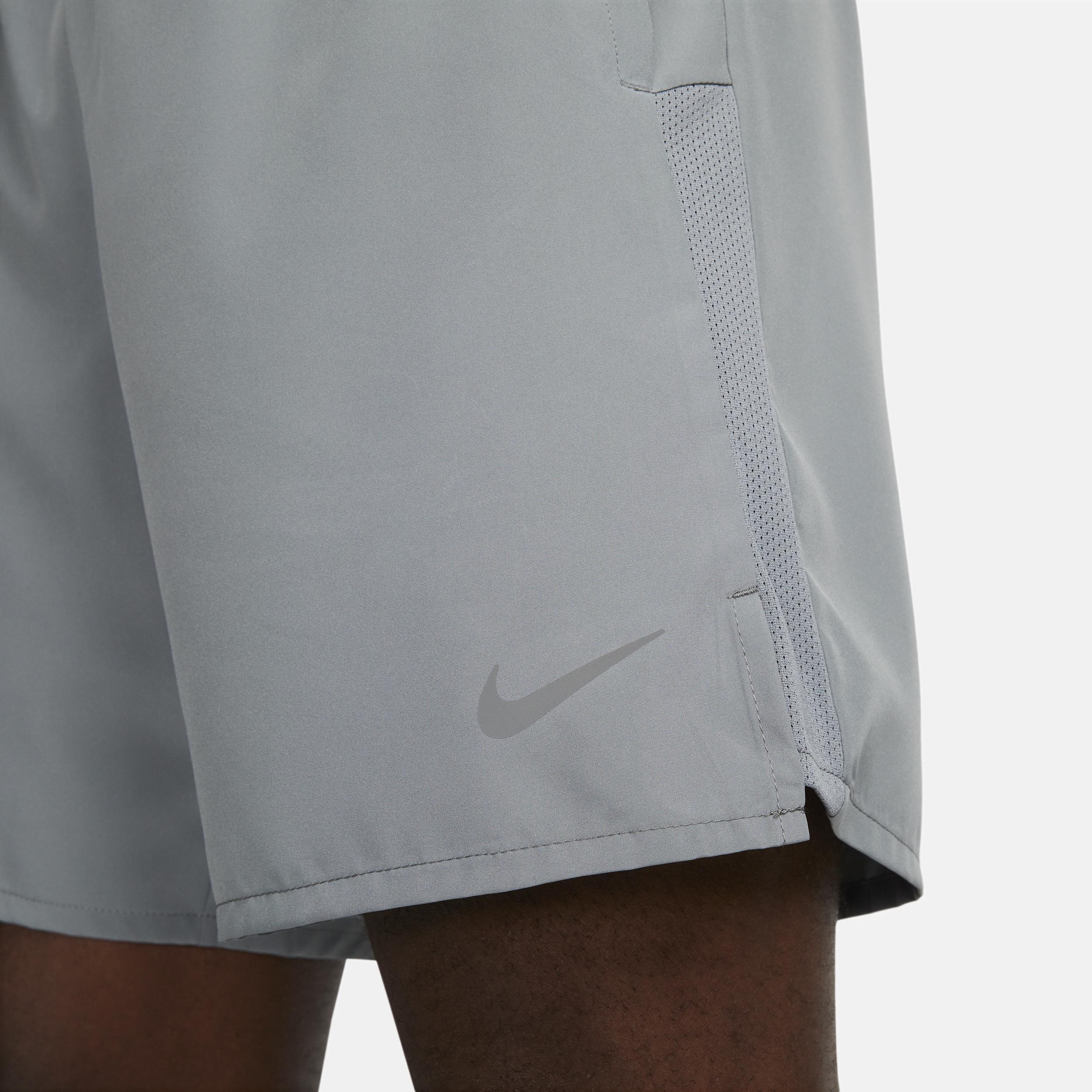 Men's Nike Dri-FIT Challenger 7" 2-in-1 Running Shorts, Size: Small, Grey Gray Blk Rf Slvr Product Image