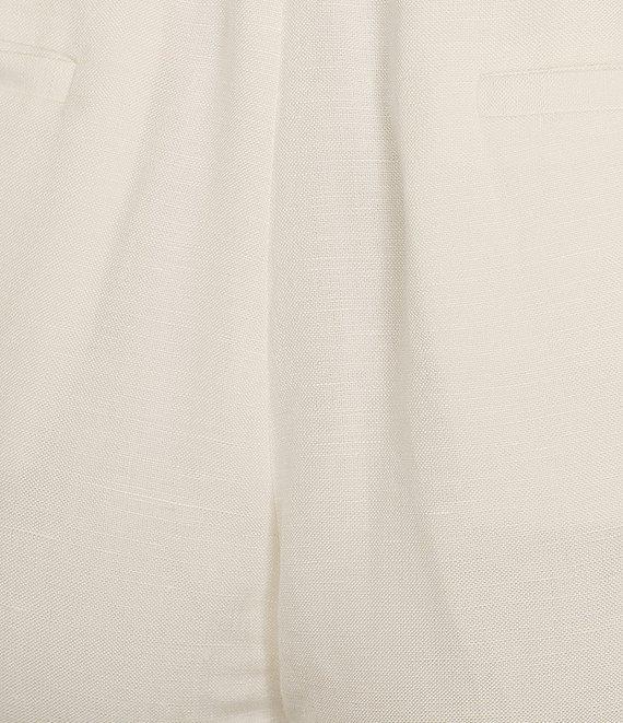 Calvin Klein Linen Blend Belted Straight Leg Pants Product Image