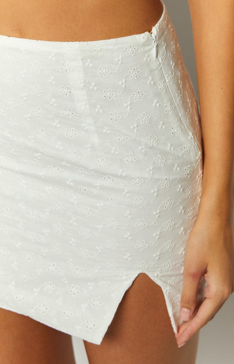 Dallas White Mini Skirt Product Image