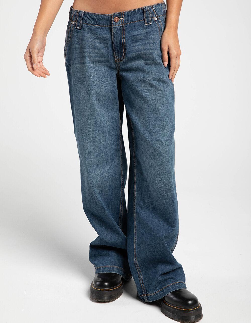 RSQ Womens Low Rise Y2K Baggy Jeans - Dark Wash Product Image