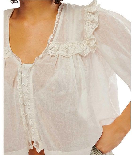 Free People Luna V Neck Short Sleeve Top Product Image