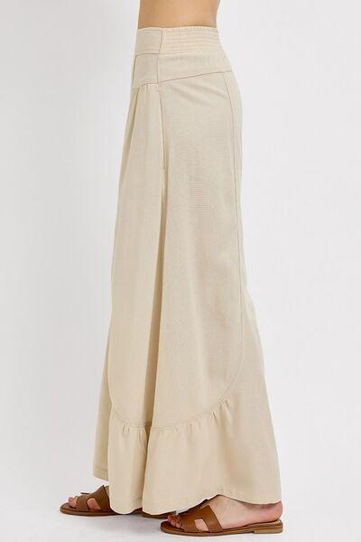 RISEN Shirring Detail Women's Wide Leg Pants Product Image