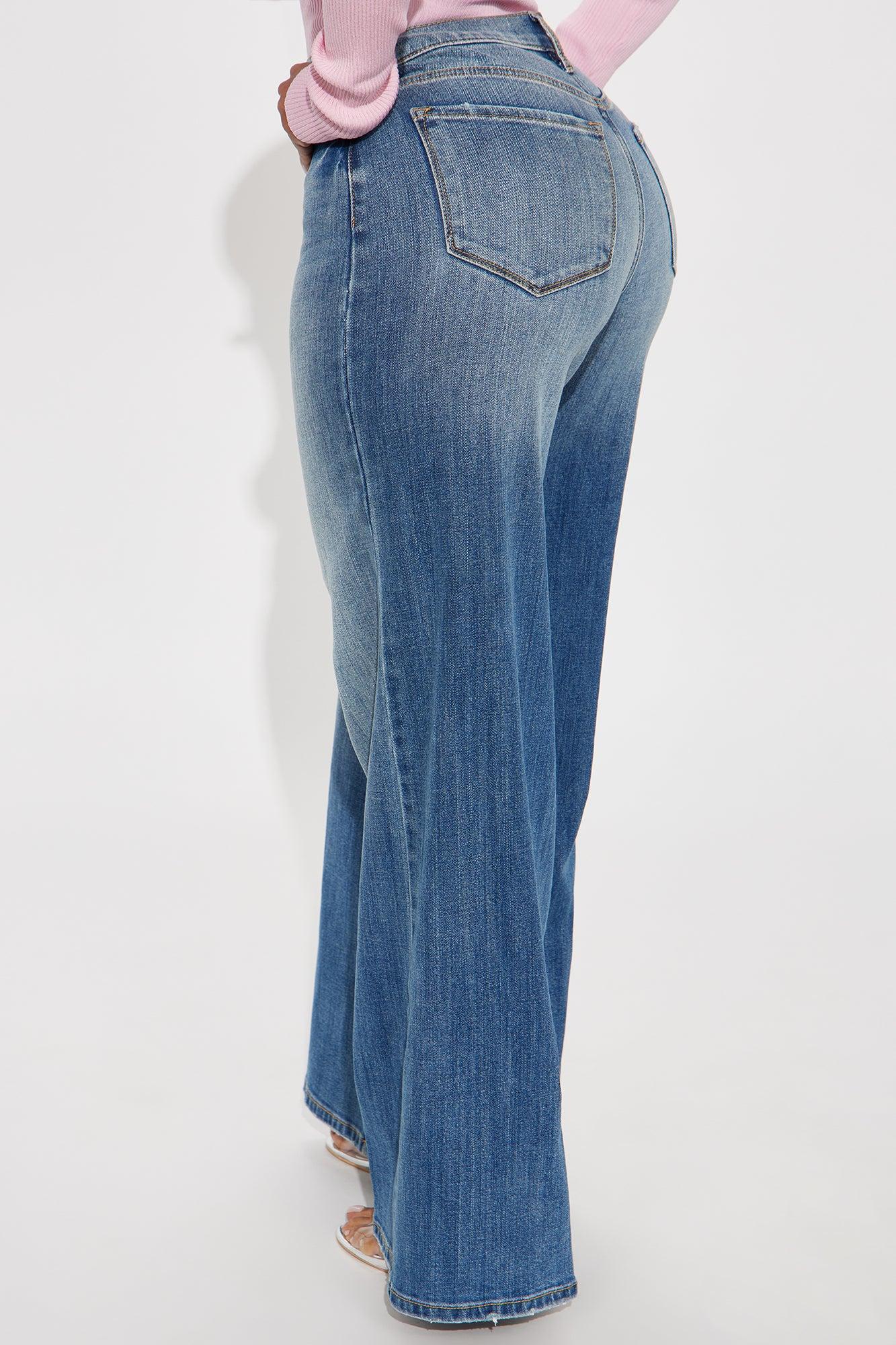 We Belong Together Wide Leg Jeans - Medium Wash Female Product Image
