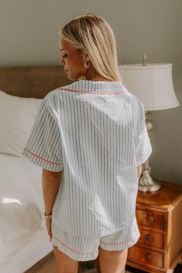 Lakeside Bliss Stripe Pajama Top Product Image