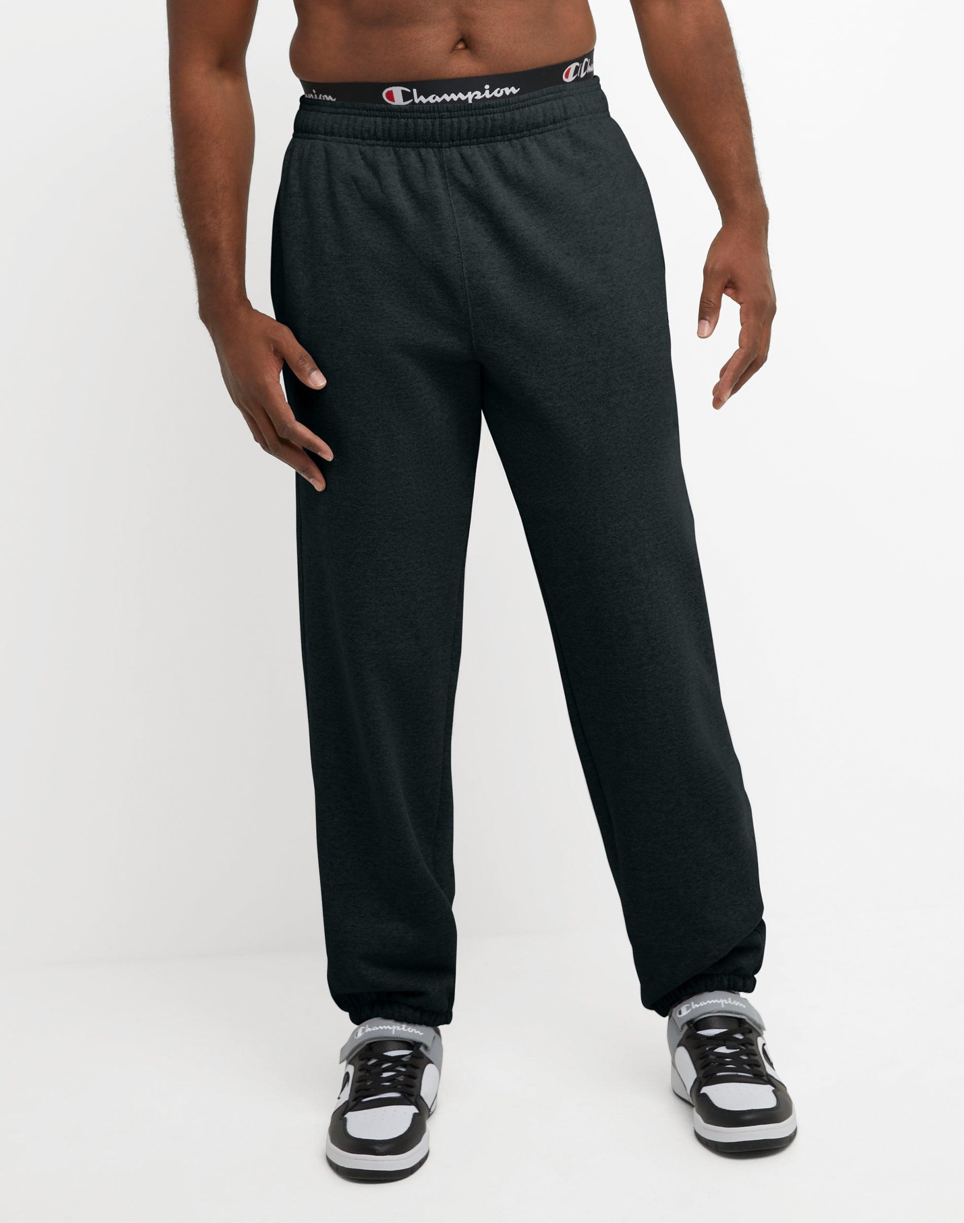 Men's Champion® Cinched Fleece Pants, Size: Medium, Oxford Gray Product Image