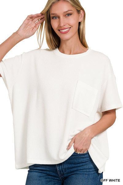 Off White Spring Pocket Tee Product Image