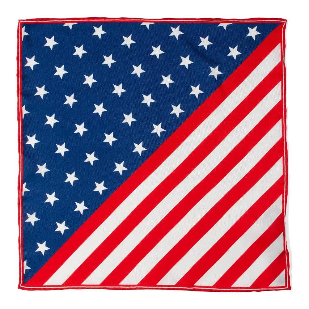 Men's Cuff Links, Inc. Stars and Stripes Pocket Square, Stars & Stripes Product Image