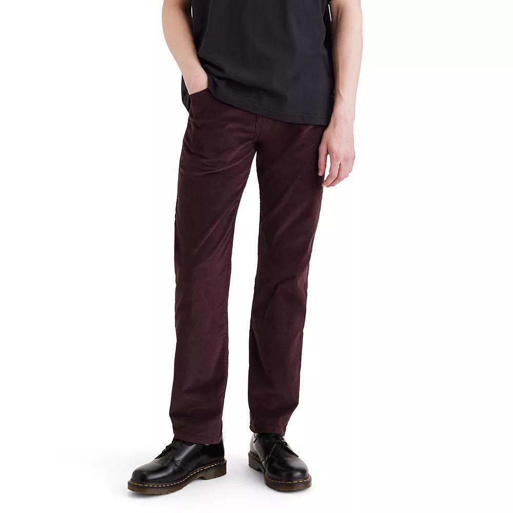 Men's Dockers® All Seasons Tech Corduroy Jean Cut Straight Fit Pants, Size: 40 X 32, Red Tasting Product Image