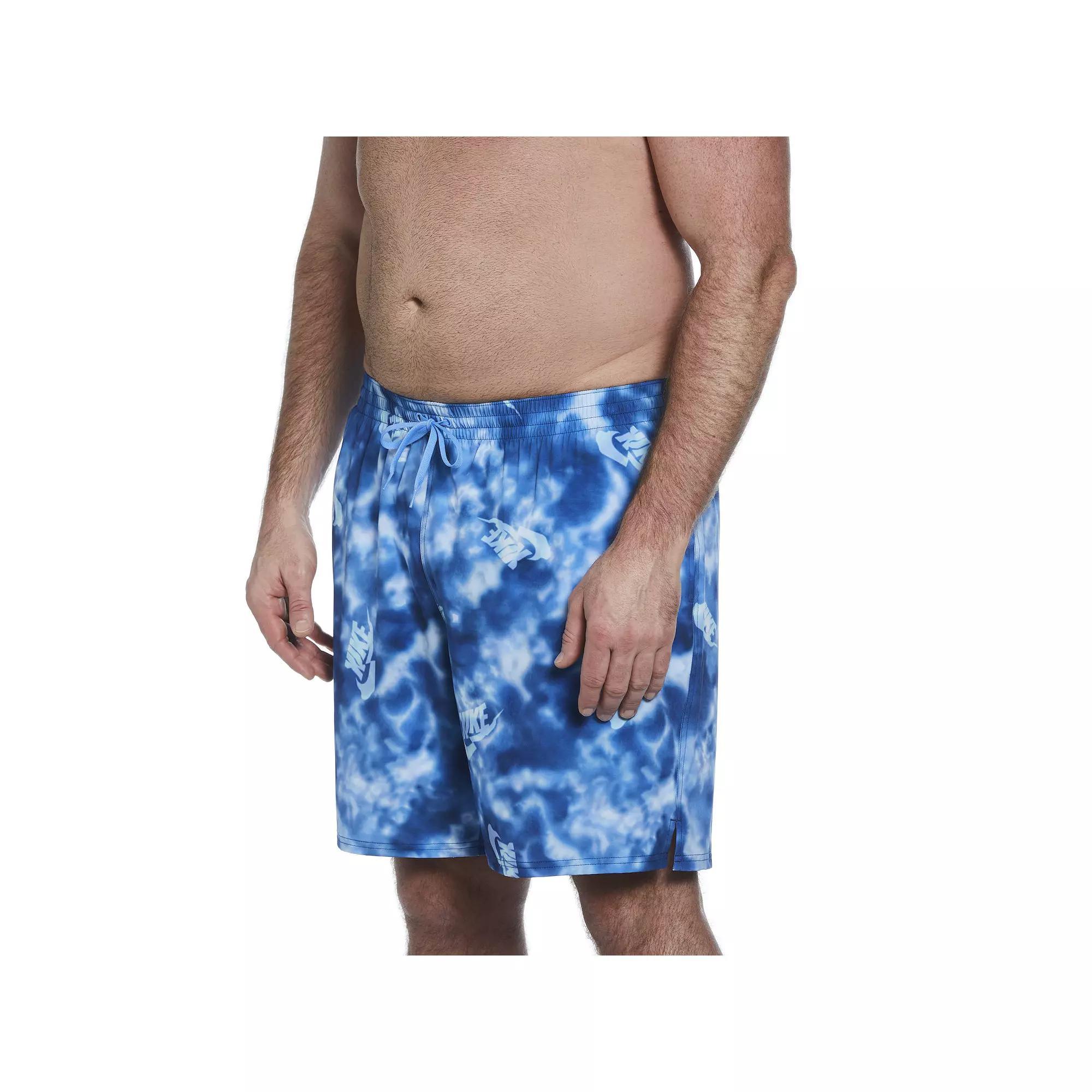 Big & Tall Nike Water Tie Dye Swim Trunks, Men's, Size: 3XL Tall, Blue Product Image