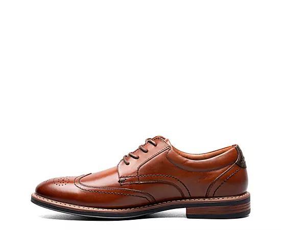 Nunn Bush Centro Flex Mens Wingtip Toe Oxford Dress Shoes Red Product Image