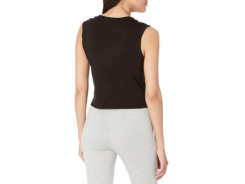 Michael Stars Johnnie Cropped Crew Neck Tank w/Rib Trim Women's Clothing Product Image