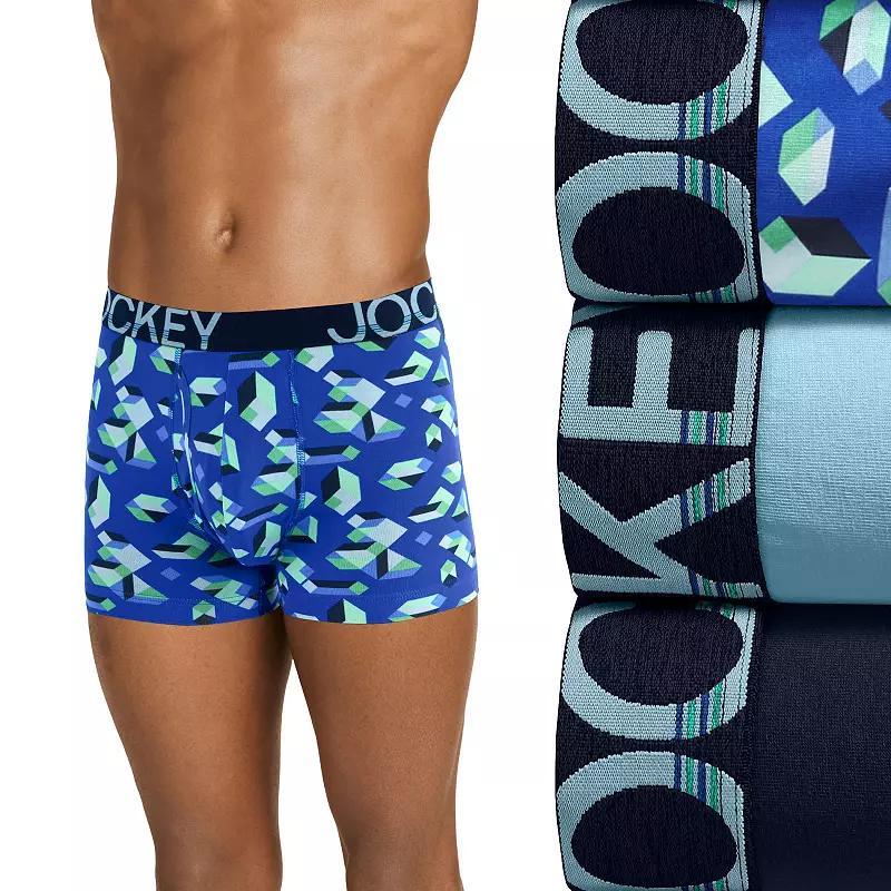 Men's Jockey® ActiveStretch™ 3-Pack 4" Boxer Briefs, Size: Large, Navy Gray Product Image