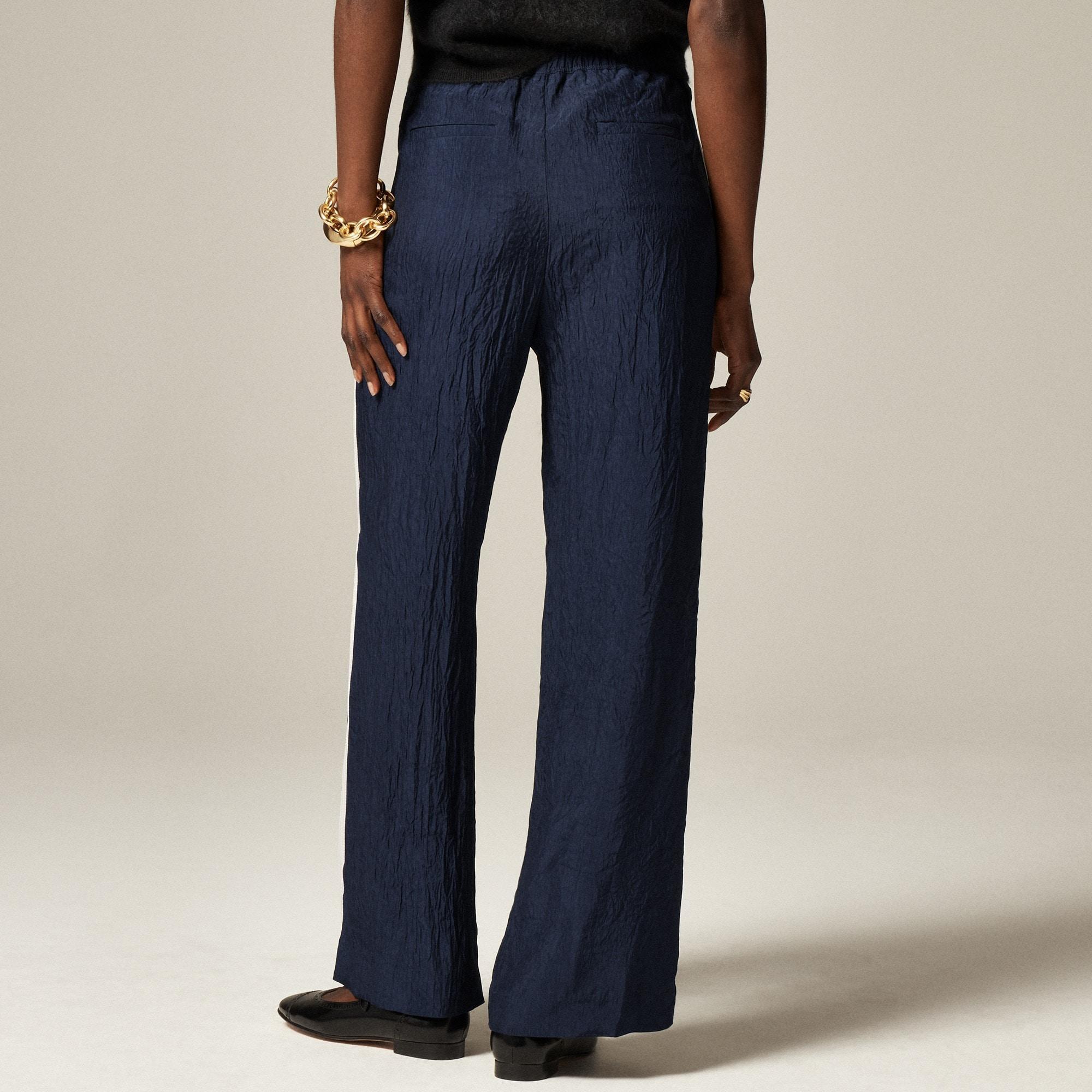 Stratus side-stripe pant in textured satin Product Image