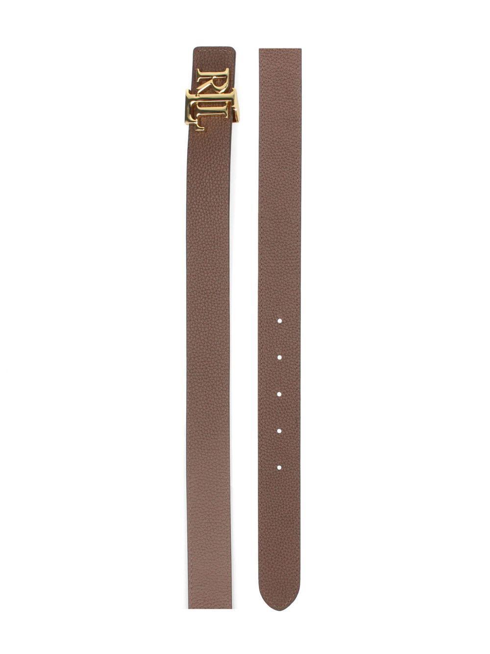logo-buckle leather belt Product Image