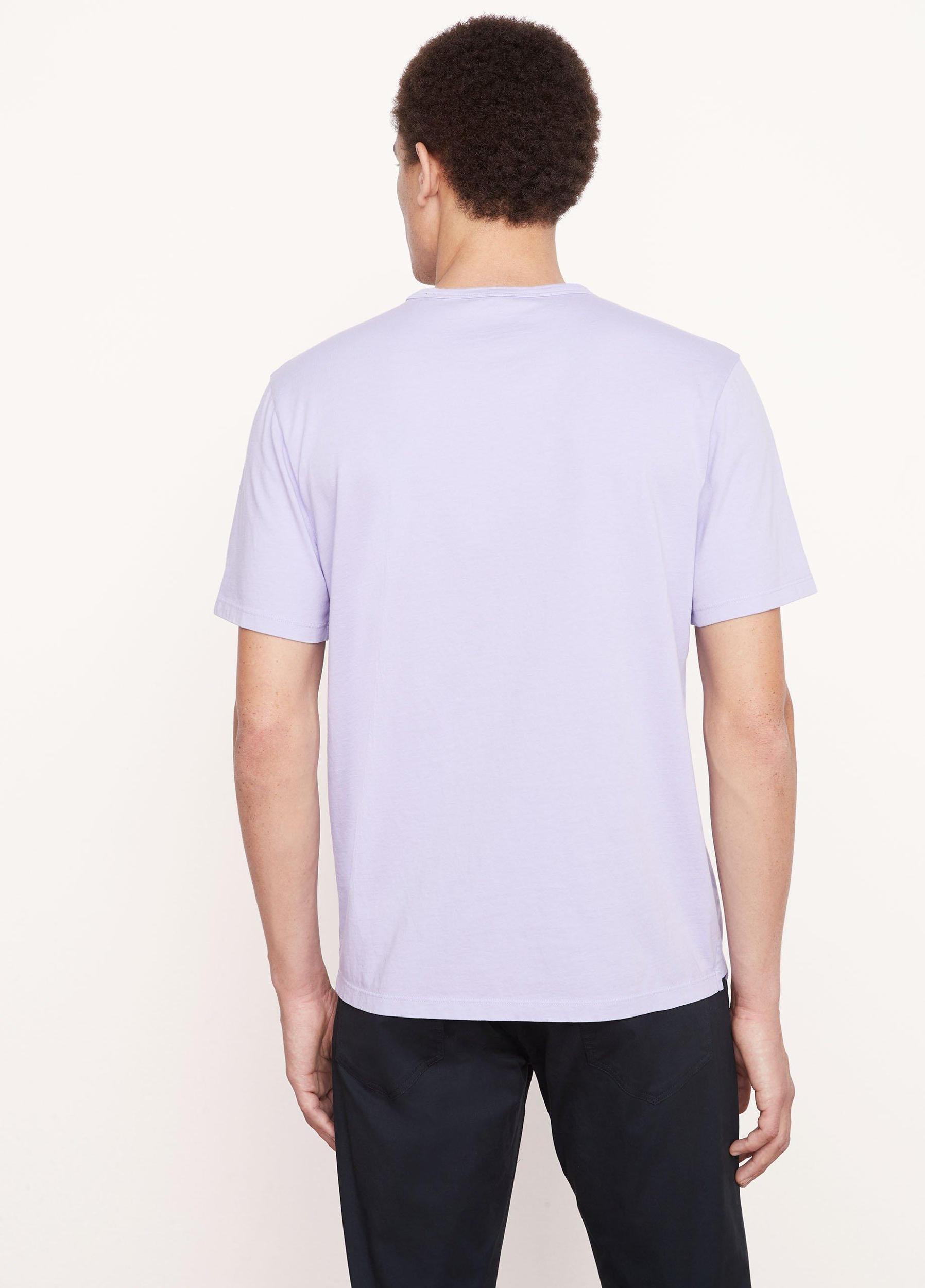 Mens Garment Dye Cotton T-Shirt, Washed Wild Iris, Size S Vince Product Image