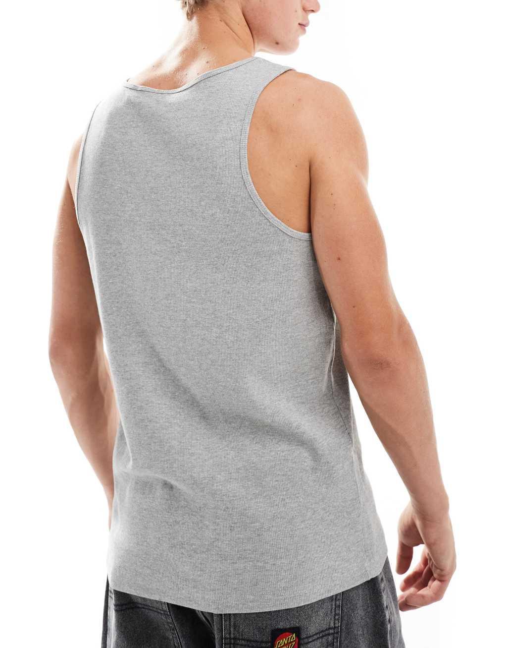 ONLY & SONS 3 pack tank top in black white & light gray Product Image