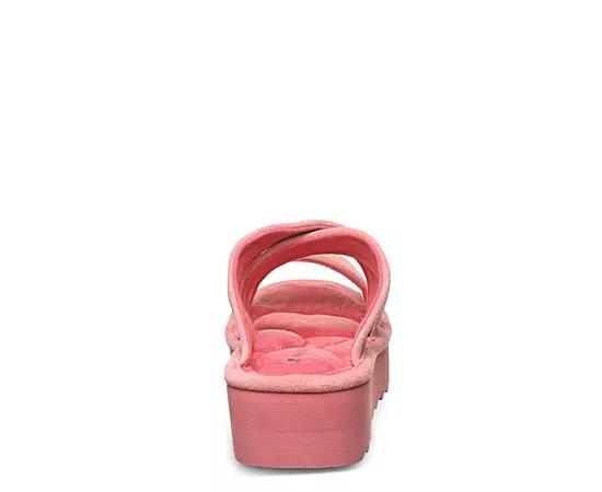 Bearpaw Altitude Womens Strappy Platform Sandals White Pink Product Image