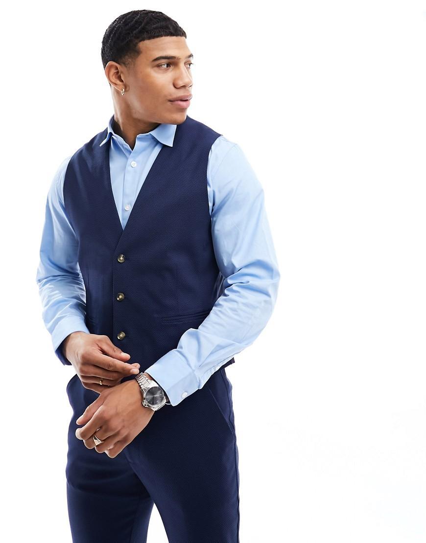 ASOS DESIGN wedding slim suit vest Product Image