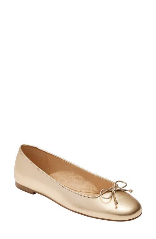 Jack Rogers Kenlyn Ballet Metallic Leather Bow Flats Product Image