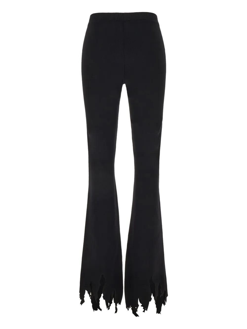 JW ANDERSON J. W.anderson Stretchy High Waist Pants With Laser-cut In 999 Product Image