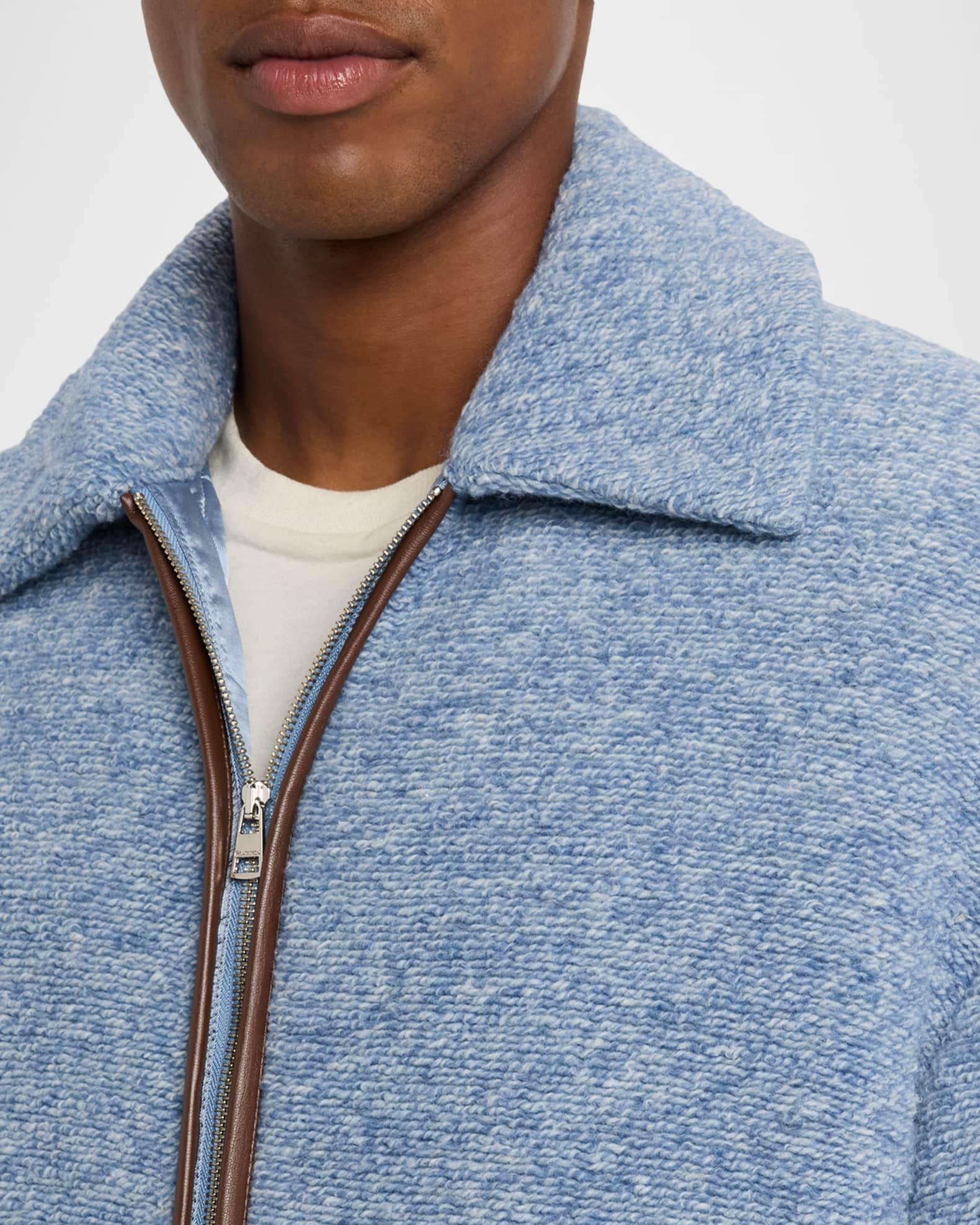 Men's Contrast-Trim Zip Jacket Product Image