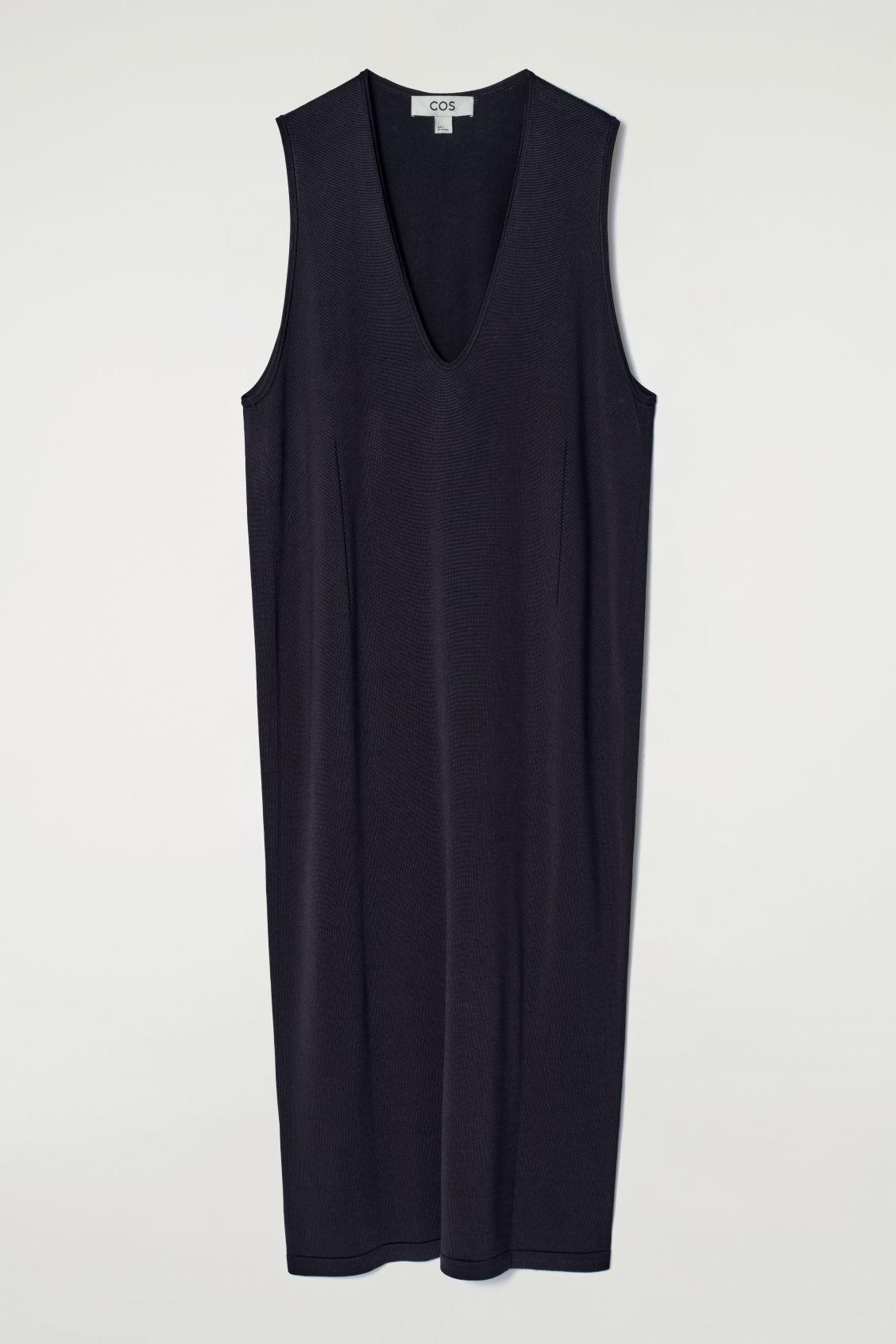 KNITTED COTTON MIDI DRESS Product Image