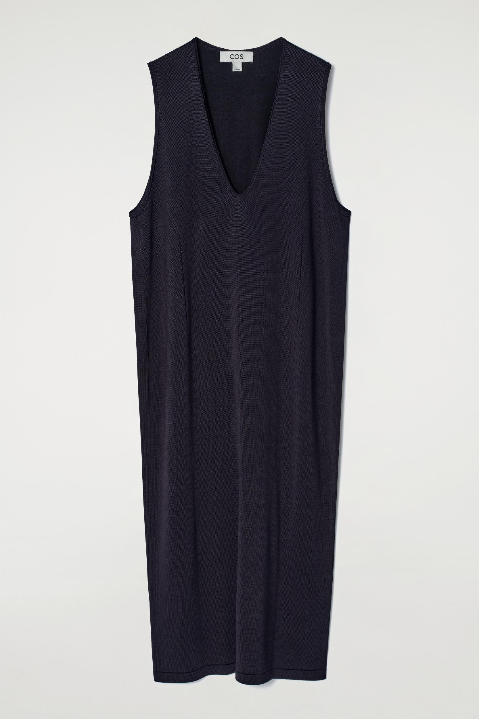 KNITTED COTTON MIDI DRESS Product Image