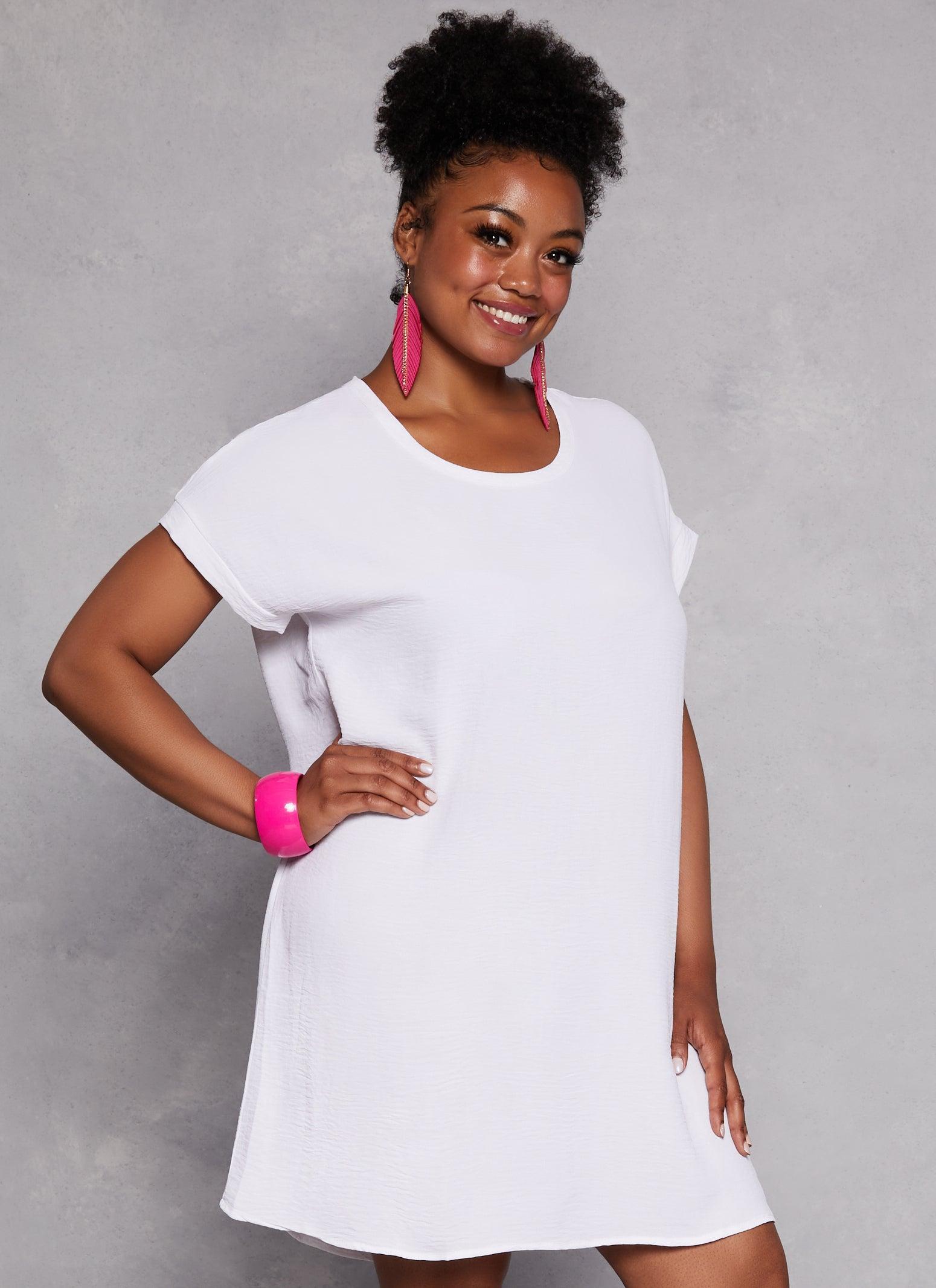Womens Plus Size Airy Shift Dress Product Image