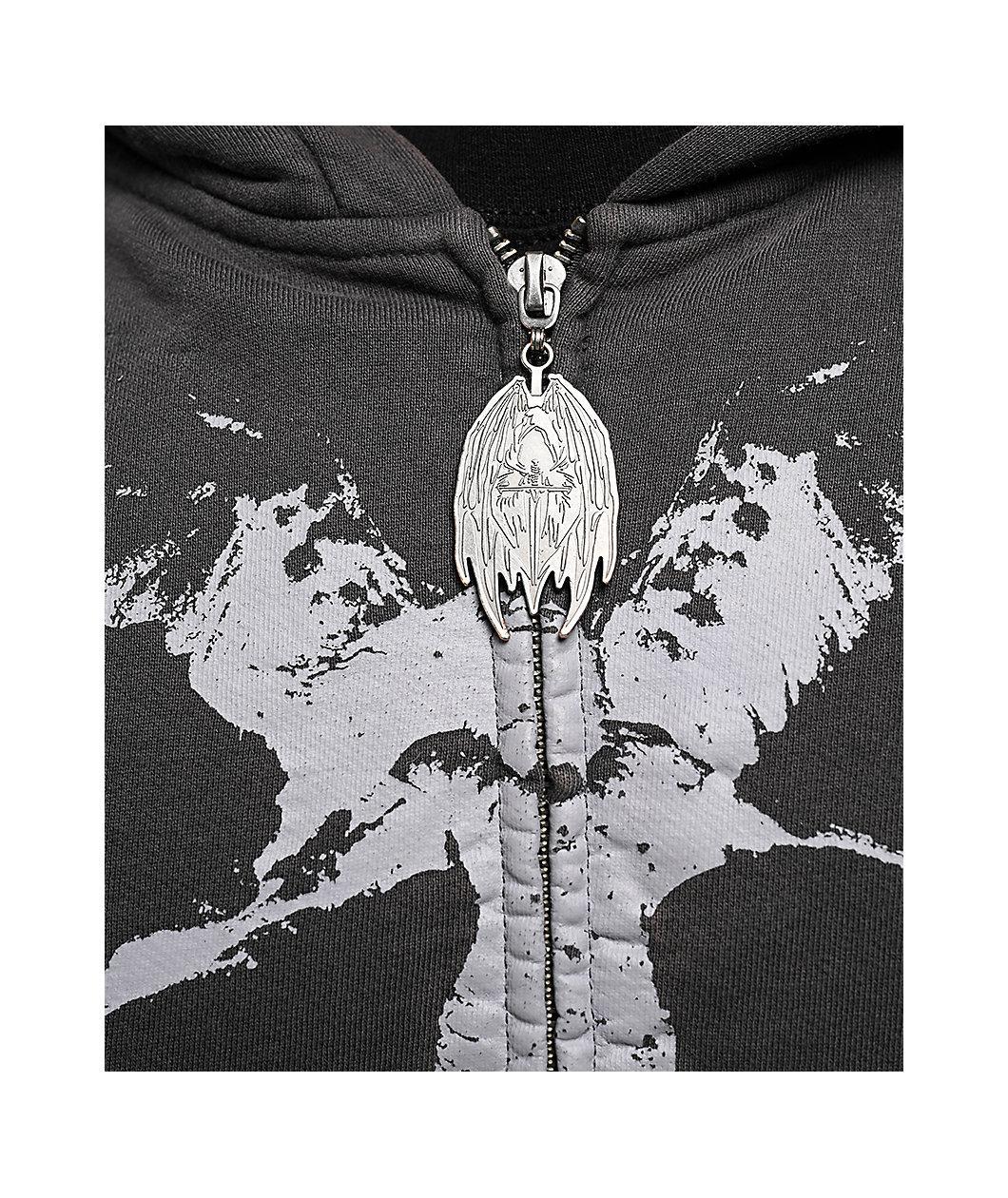 Vitriol Lightning Black Wash Zip Hoodie Product Image